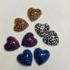 Xinrui resin flat-bottomed diamond polished heart 19 clothing earrings diy accessory Item Picture